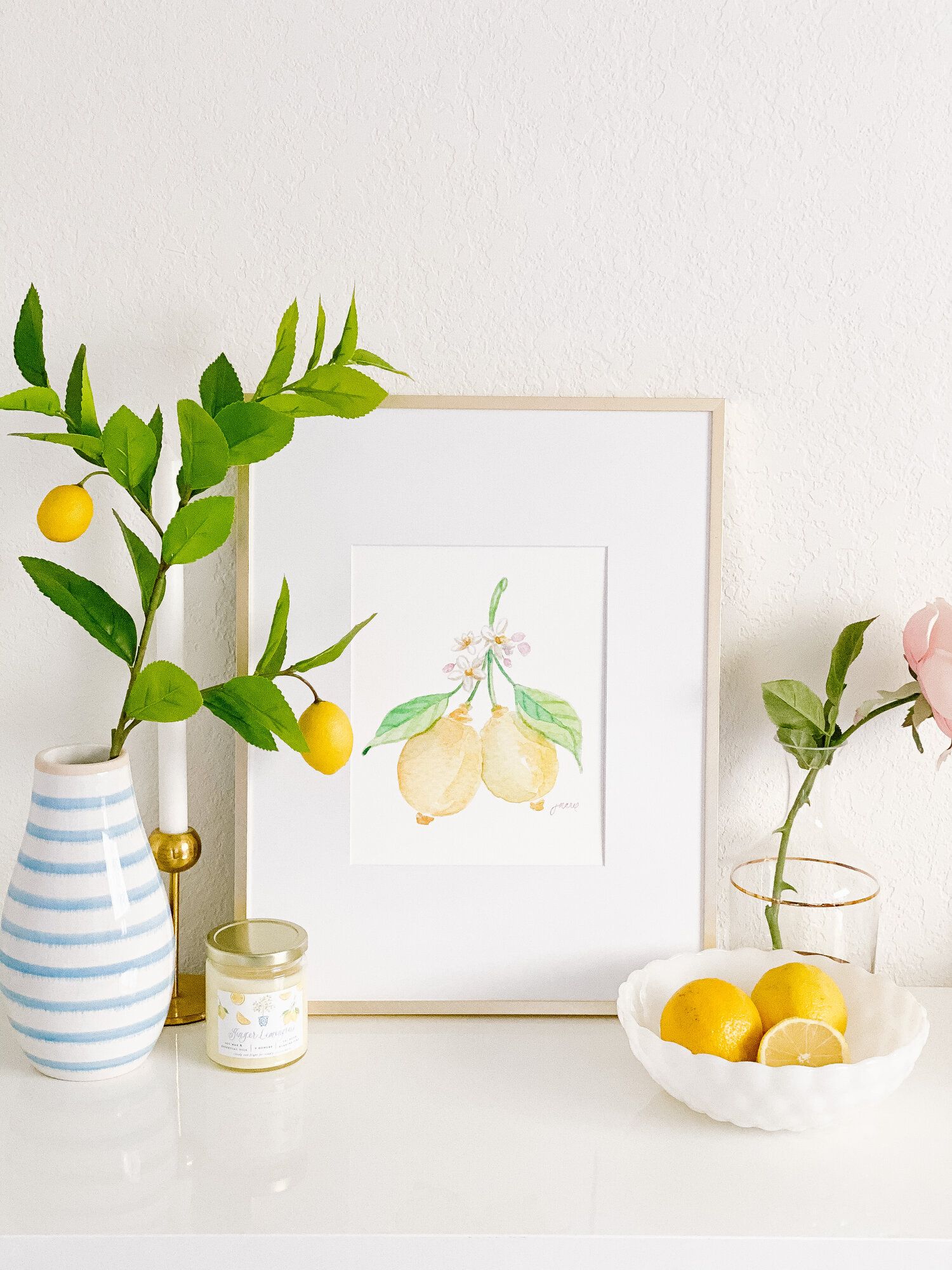 Lemon Blossoms Art Print — Simply Jessica Marie | Simply Jessica Marie