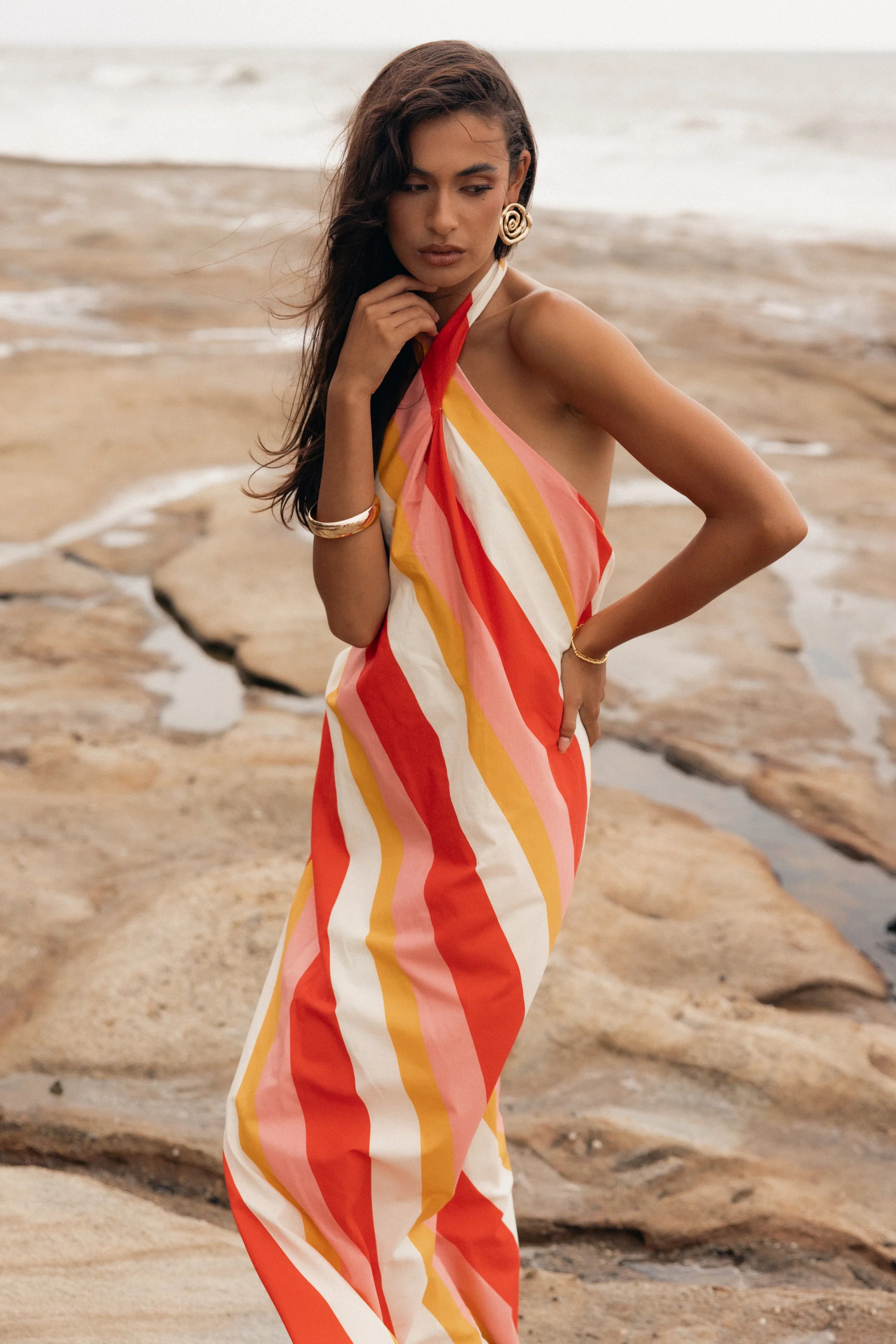 Sabbia Maxi Dress - Pink Stripe | Petal & Pup (US)
