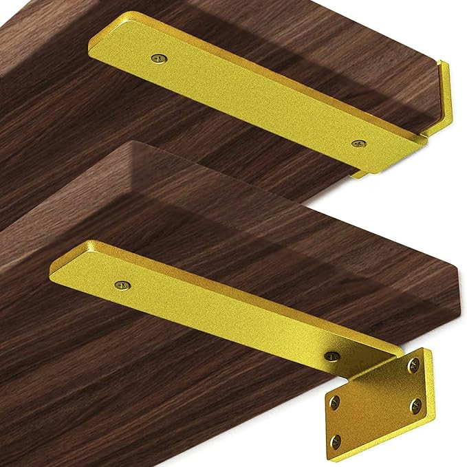 Shelf Brackets Heavy Duty Blind Shelf Brackets, 5mm Thick Rustic Shelf Brackets for Custom Wood S... | Amazon (US)