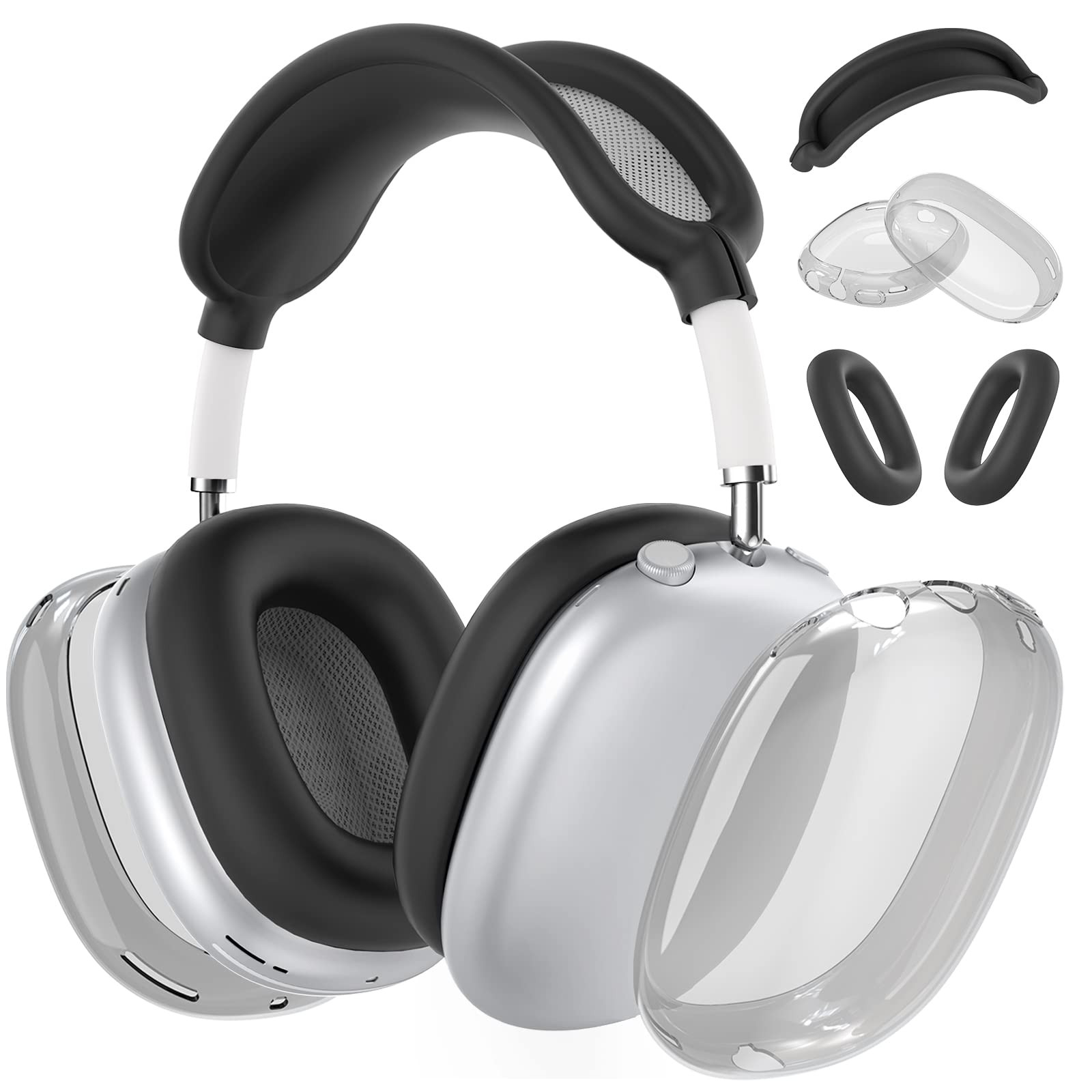 Silicone Case Cover for AirPods Max Headphones, Clear Soft TPU Ear Cups Cover/Ear Pad Case Cover/... | Amazon (US)