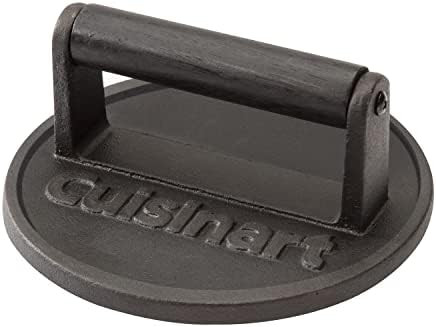 Cuisinart 6.5" Cast Iron Smashed Burger Press, Round Flat Edge Grill Press for Crispy Smash Burge... | Amazon (US)