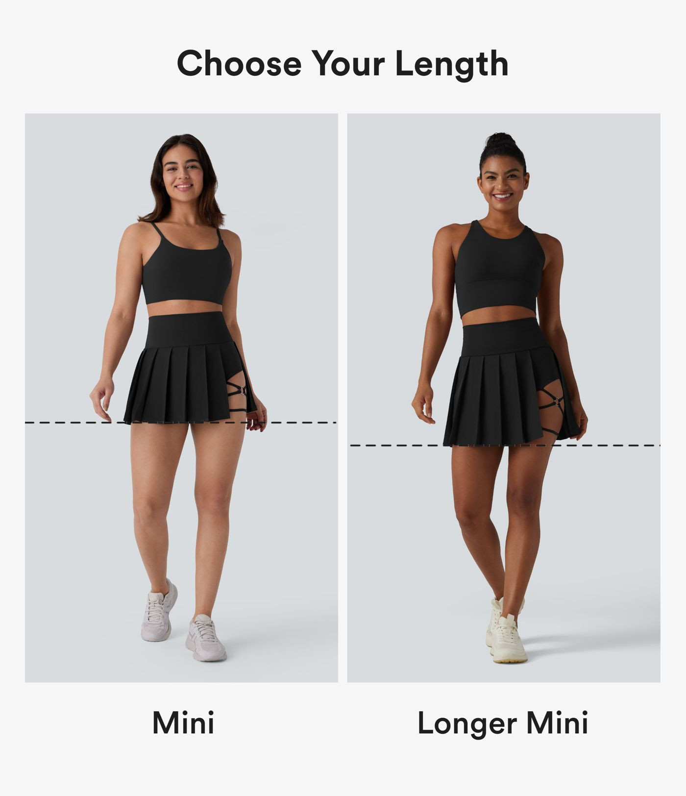 Women’s Breezeful™ High Waisted Pleated 2-in-1 Side & Pocket Asymmetric Hem Quick Dry Mini Da... | HALARA