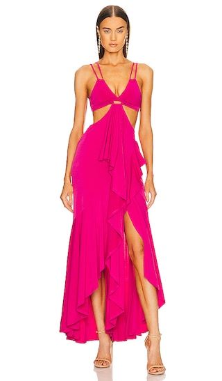 x REVOLVE Trent Gown in Hot Pink | Revolve Clothing (Global)