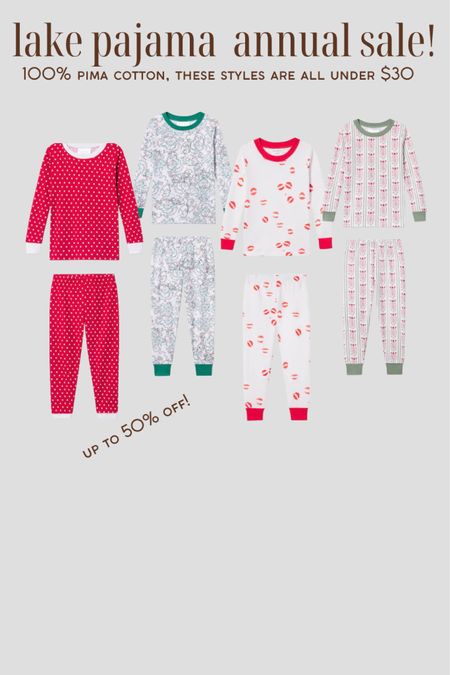 Lake Pajama  annual sale 100% Pima cotton kids baby pajamas 

#LTKbaby #LTKsalealert #LTKkids