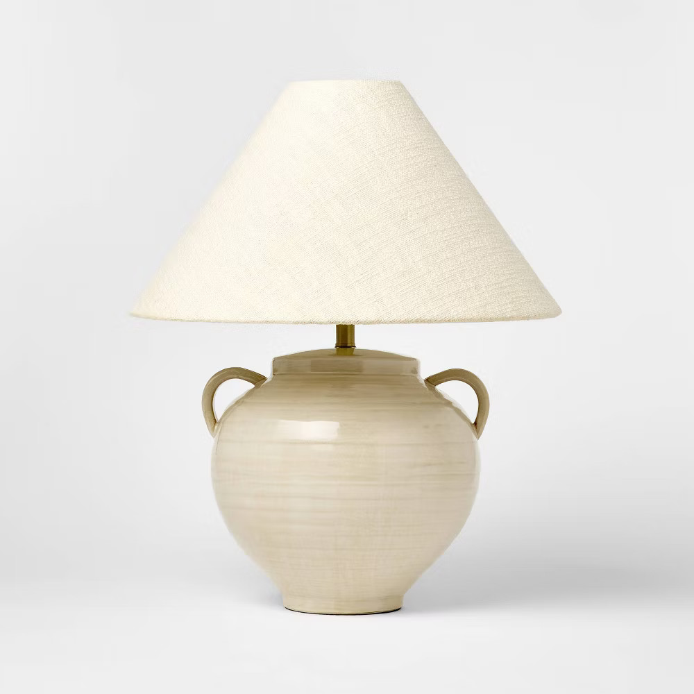 Ceramic Table Lamp with Handles Cream - Threshold™ designed with Studio McGee | Target