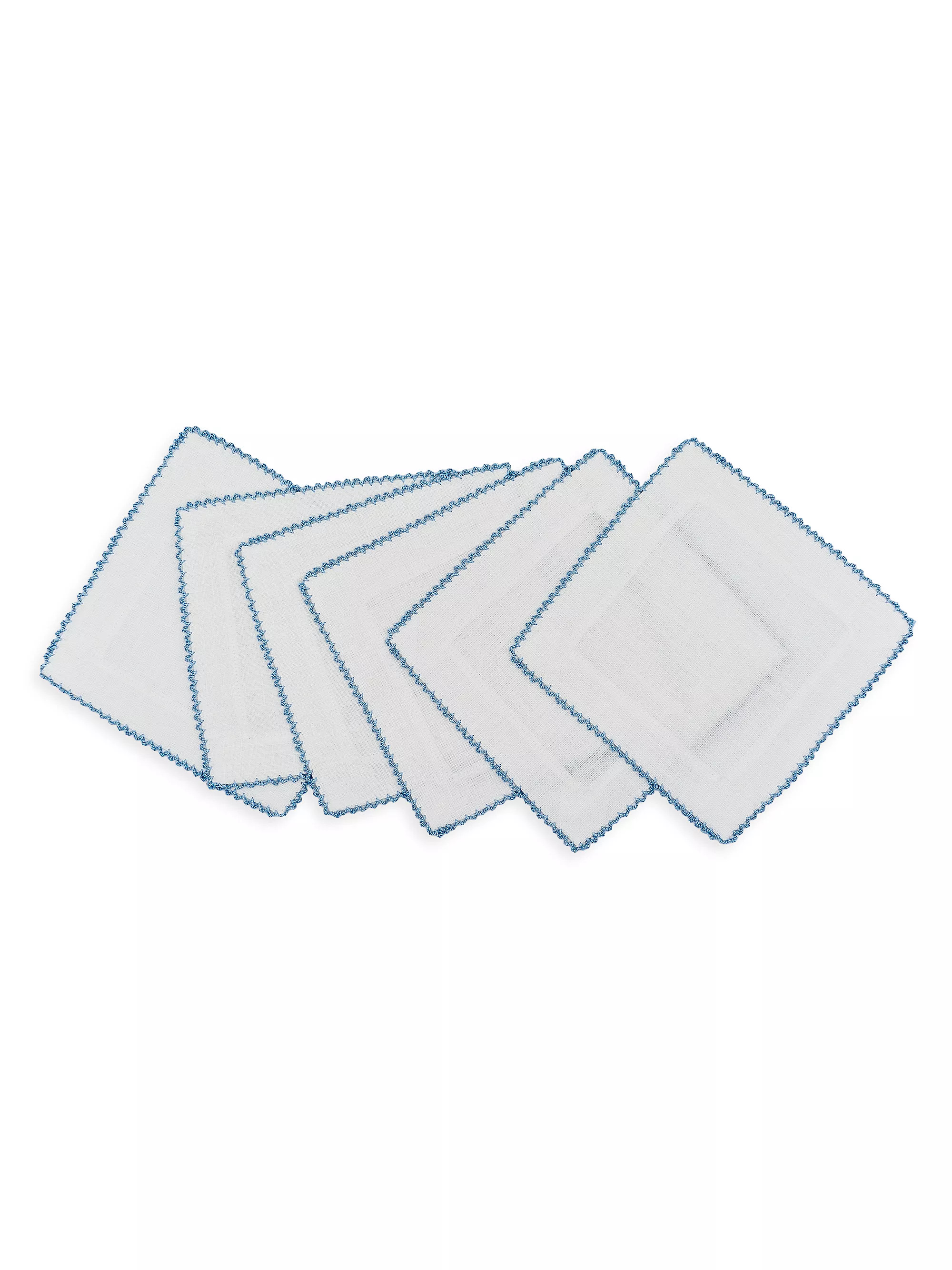 Picot-Edge 4-Piece Linen Cocktail Napkin Set | Saks Fifth Avenue