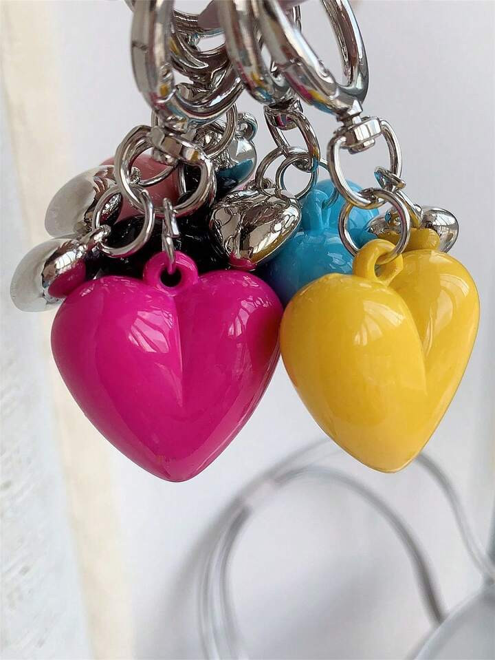 1pc Fashion Cute Multi-Color 3D Heart Keychain, Minimalist Stylish For Phone, Car, Bag Pendant, B... | SHEIN