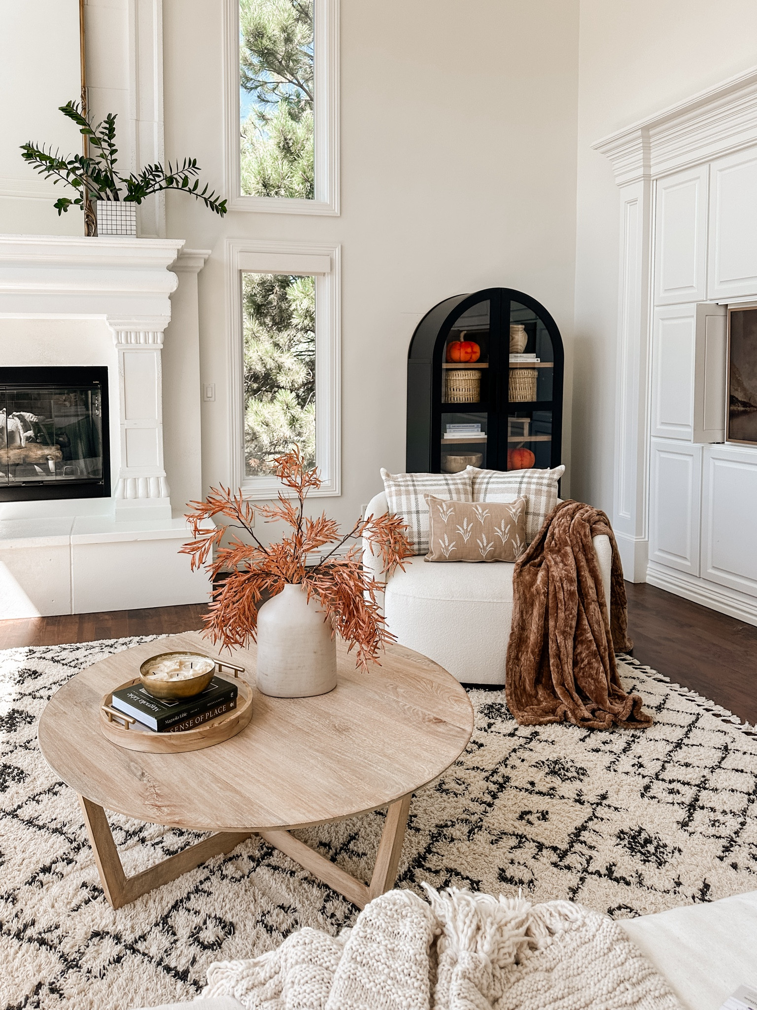 So many cute fall decor finds from @walmart!! #walmartpartner the plaid pillows, cozy throw blanket, faux stems, wooden lantern + velvet pumpkins. Soooo good + all under $20!! #walmarthome 
 
Follow Sarah Joy on Instagram for more fall decor ideas!! 

#LTKFallSale #LTKSeasonal #LTKHome