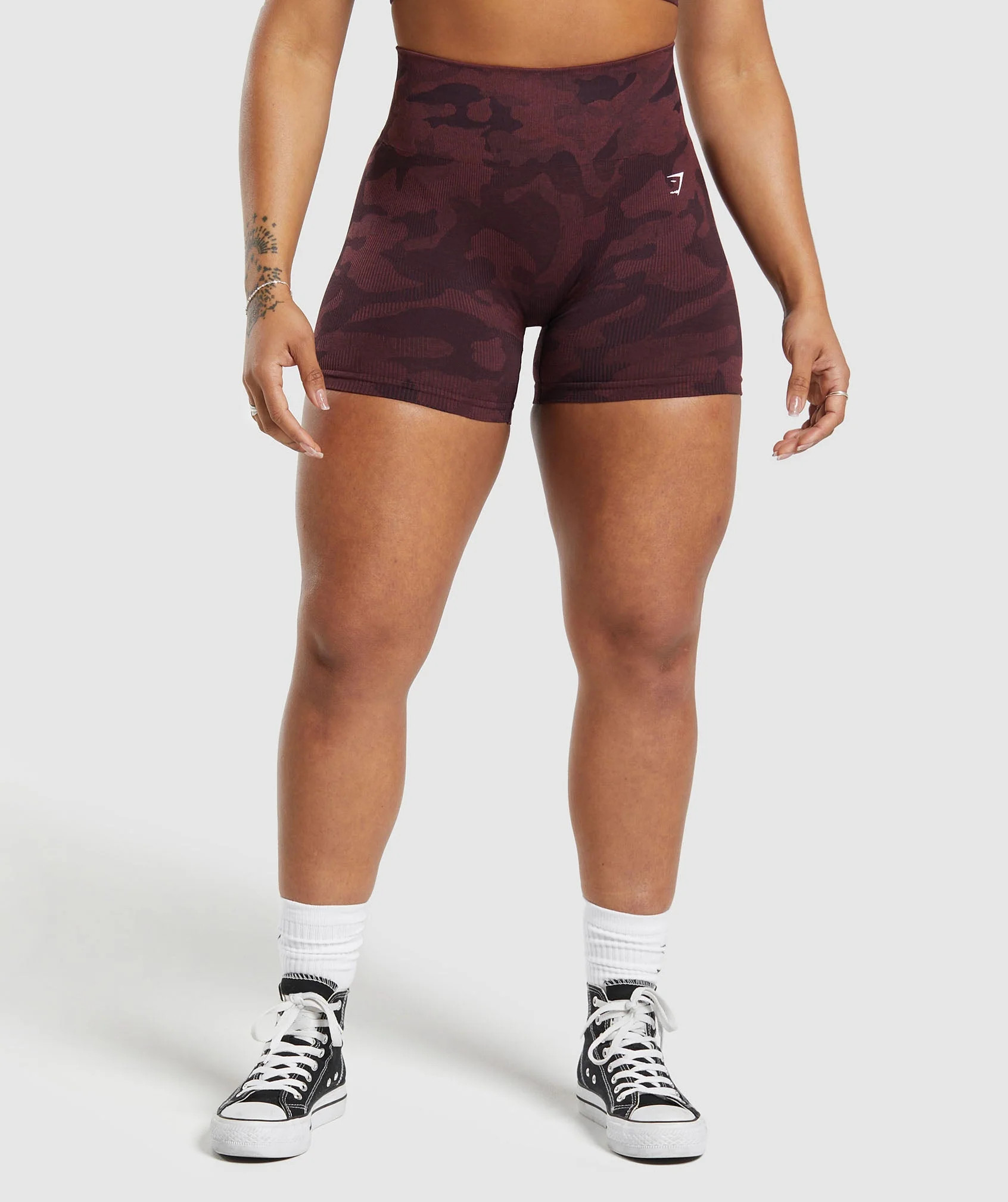 Gymshark Adapt Camo Seamless Shorts - Plum Brown/Burgundy Brown | Gymshark US