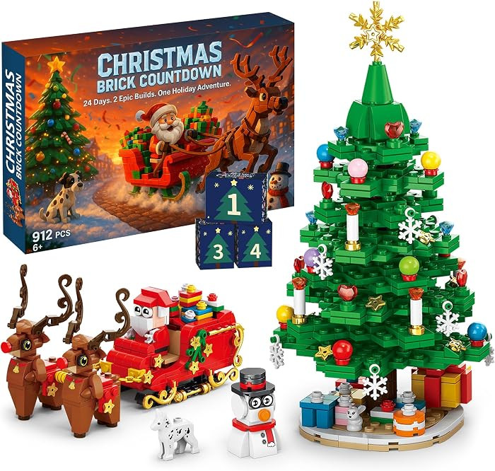 Advent Calendar 2025 Christmas Tree Building Blocks Set, 24 Days of Christmas Countdown Calendar ... | Amazon (CA)