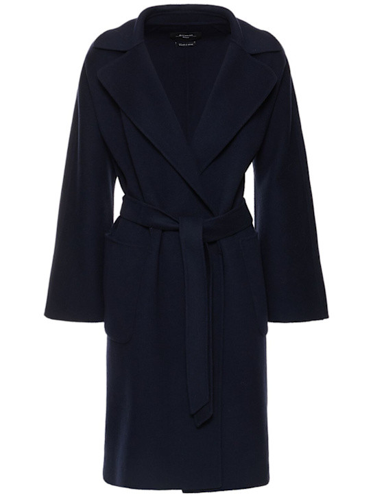 Rovo wool double belted midi coat | Luisaviaroma