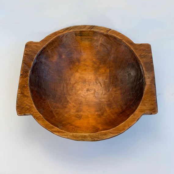Large Round Food Safe Wood Dough Bowl  Hand Carved  | Etsy | Etsy (US)