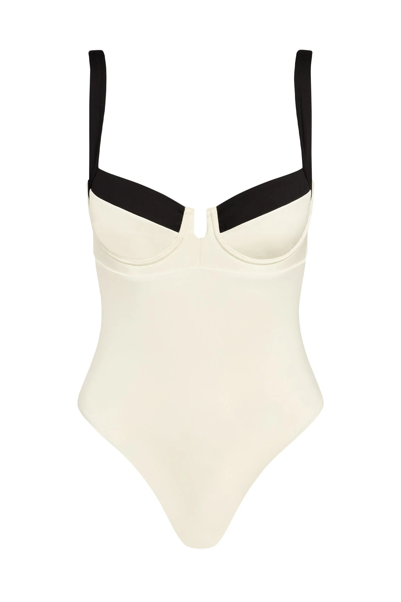 Clovelly One Piece - Ivory/Black | Monday Swimwear
