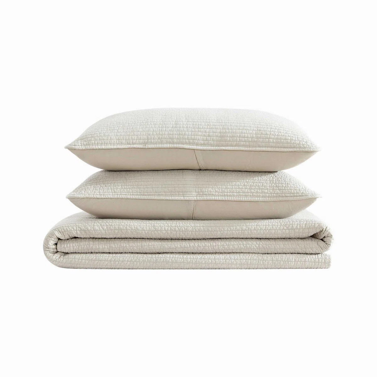 Nautica Seashore Stitch Solid Cotton Quilt Set | Wayfair North America