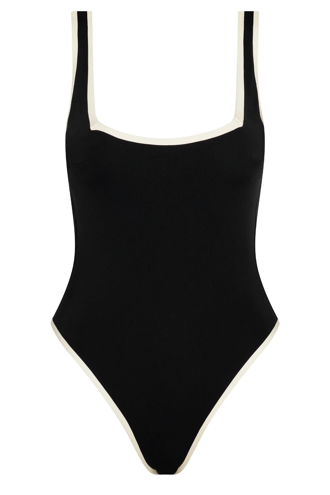 Corfu Color Block One Piece - Black/Ivory | Monday Swimwear