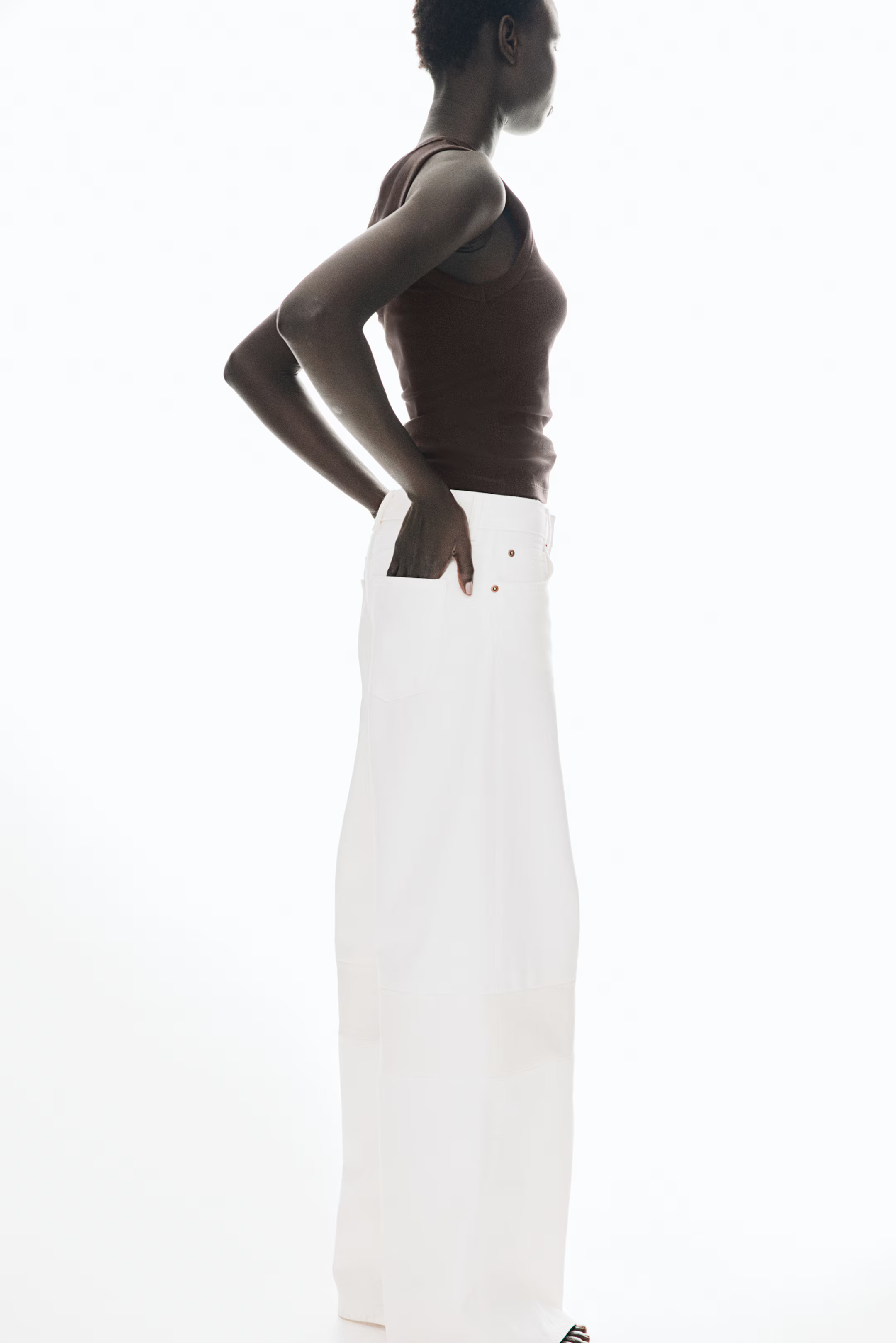 Ribbed Tank Top - Dark brown - Ladies | H&M CA | H&M (US + CA)