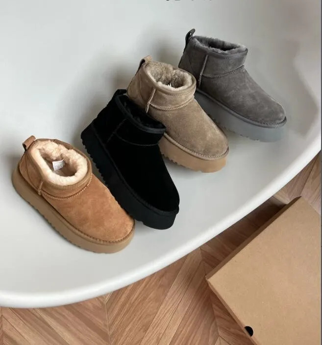 Designer Fluffy Boots Classic Ultra Mini/Mini Platform Ladies Slippers Winter Snow Boot Casual Ou... | DHGate