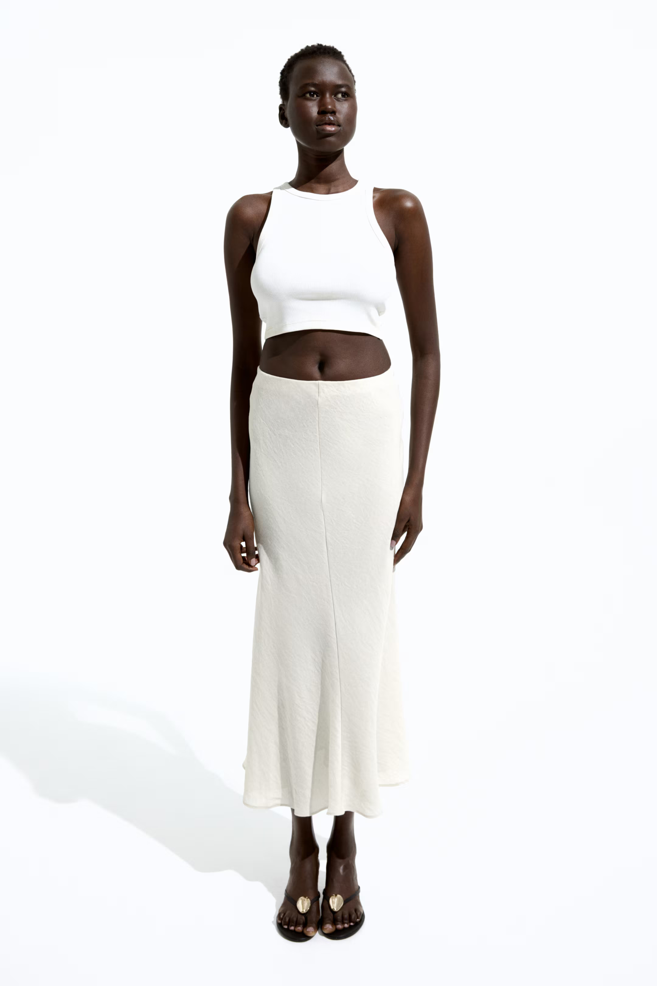 Slip skirt - Light beige - Ladies | H&M GB | H&M (UK, MY, IN, SG, PH, TW, HK)