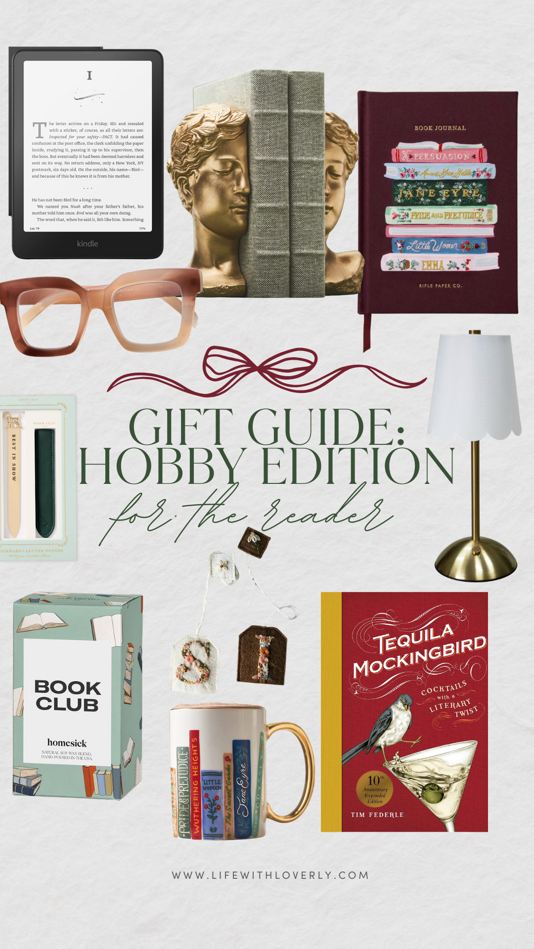 Curl up, book lovers! From cozy candles to clever literary finds, this gift guide is made for the reader in your life or the one who’s always saying, “just one more chapter.” Perfect for gifting or treating yourself this holiday season.

Life with loverly, bookworm gift ideas, reading related gifts 

 #LTKGiftGuide #LTKHoliday #LTKHome