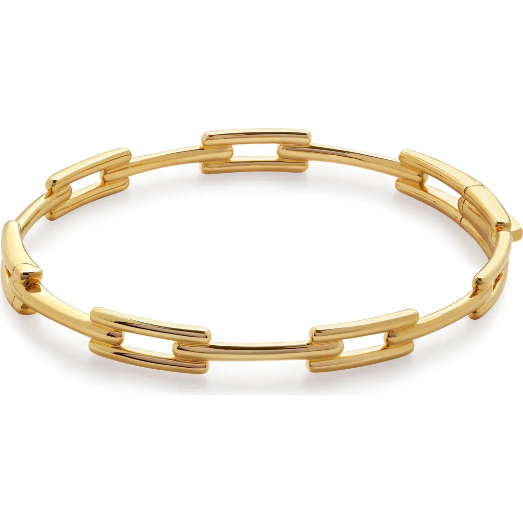 Monica Vinader Signature Link Bangle Bracelet in 18Ct Gold Vermeil at Nordstrom, Size Medium | Nordstrom