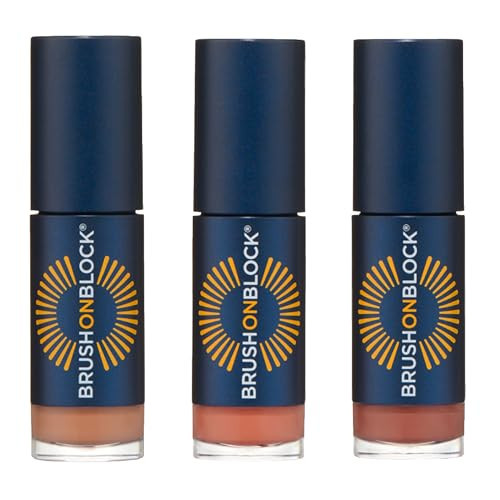 Brush On Block Sun Shine Protective Lip Oil 3 Color Variety Pack, Broad Protection Hydrating SPF 30 Mineral Sunscreen, Nude Tint, Coral, and Fig | Amazon (US)