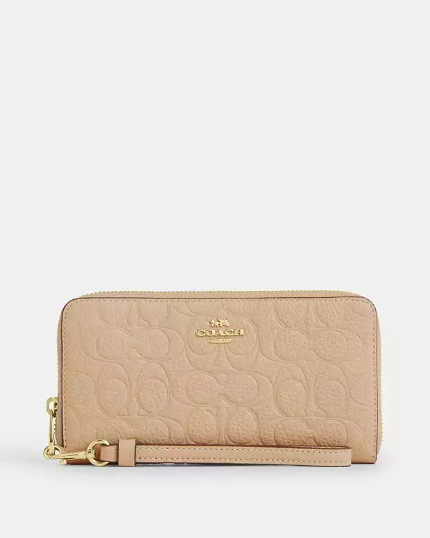 Long Zip Around Wallet In Signature Leather | Coach Outlet US