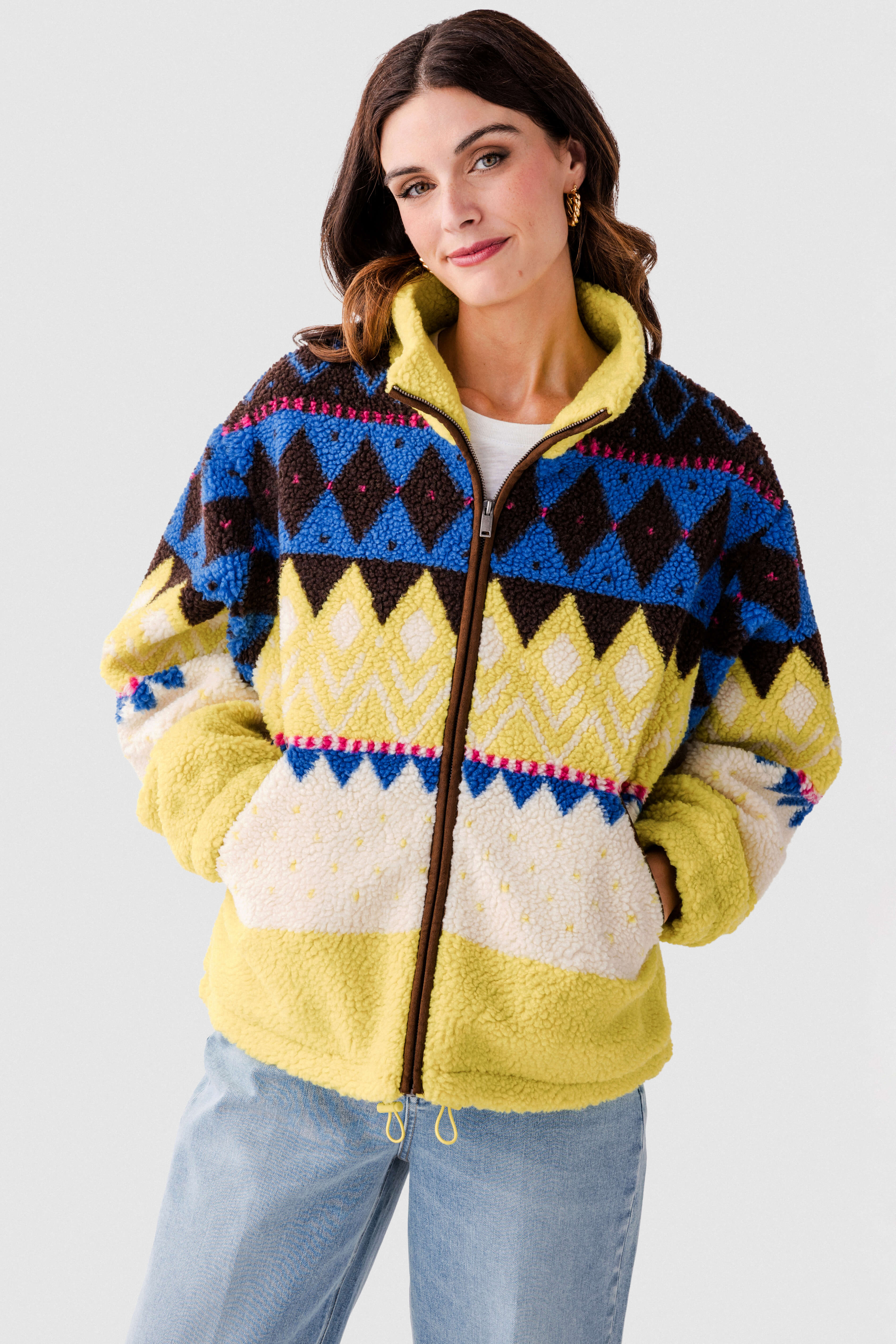 RD Style Whistler Sherpa Zip Front Jacket | Social Threads