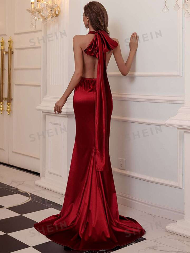 Missord Robe de bal en satin avec nœud | SHEIN