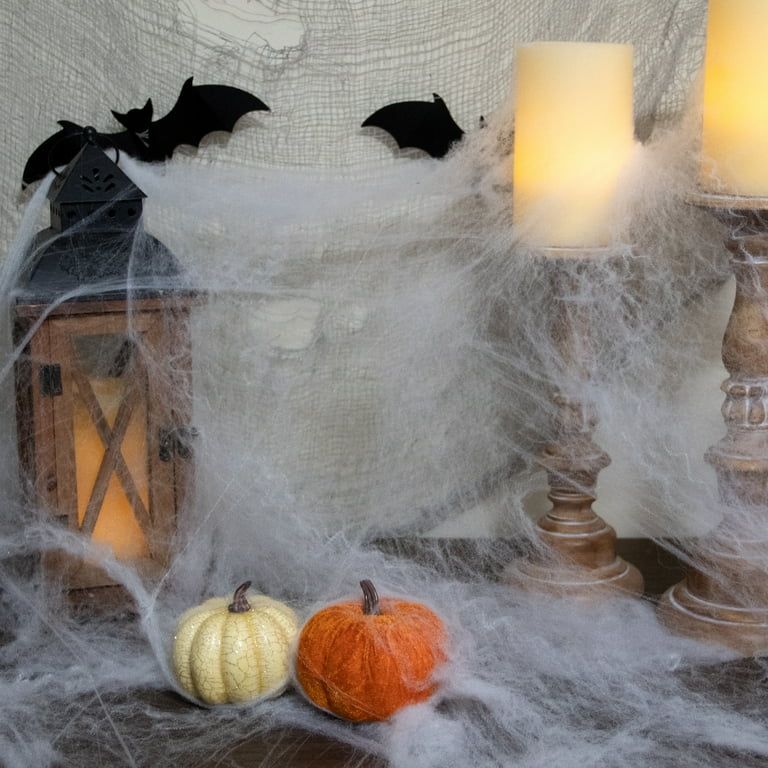 Northlight 10" Stretchable White Spider Web Halloween Decoration | Walmart (US)