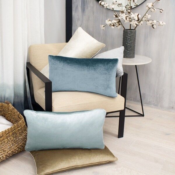 Jean Pierre Lucas Lumbar Velvet 2-Piece Throw Pillow Set | Bed Bath & Beyond