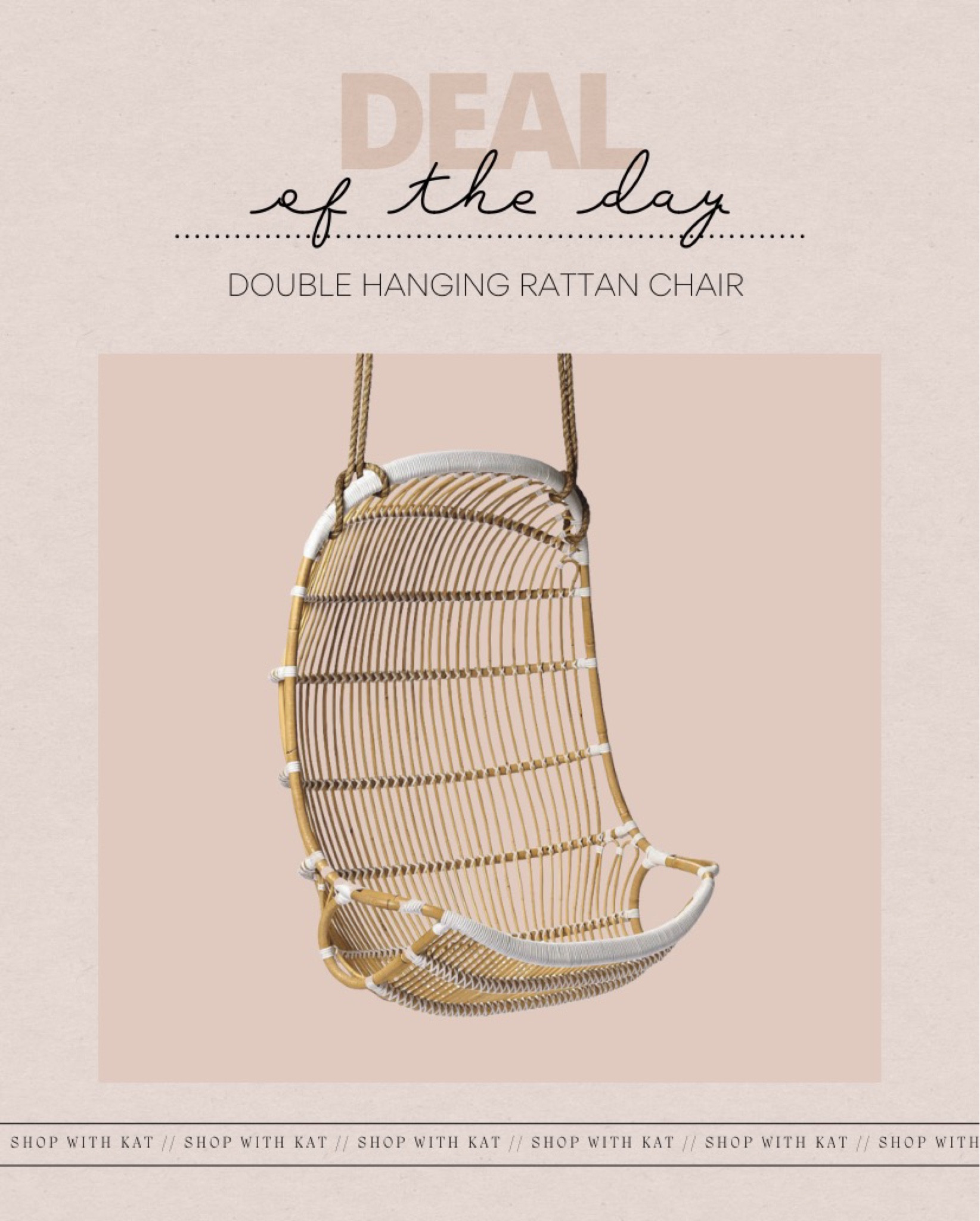 double hanging rattan chair from serena & lily

#LTKFind #LTKhome #LTKsalealert
