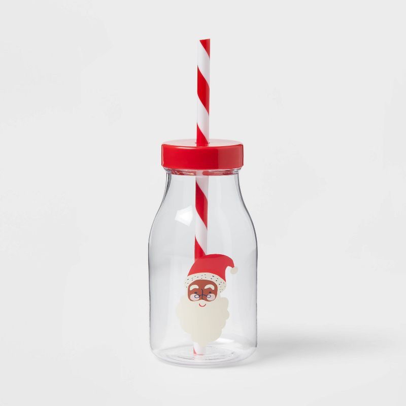 12oz Plastic Santa Milk Jug with Straw - Wondershop™ | Target