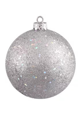 Vickerman Set of 4 Sequin Ball Ornaments, Silver | Belk