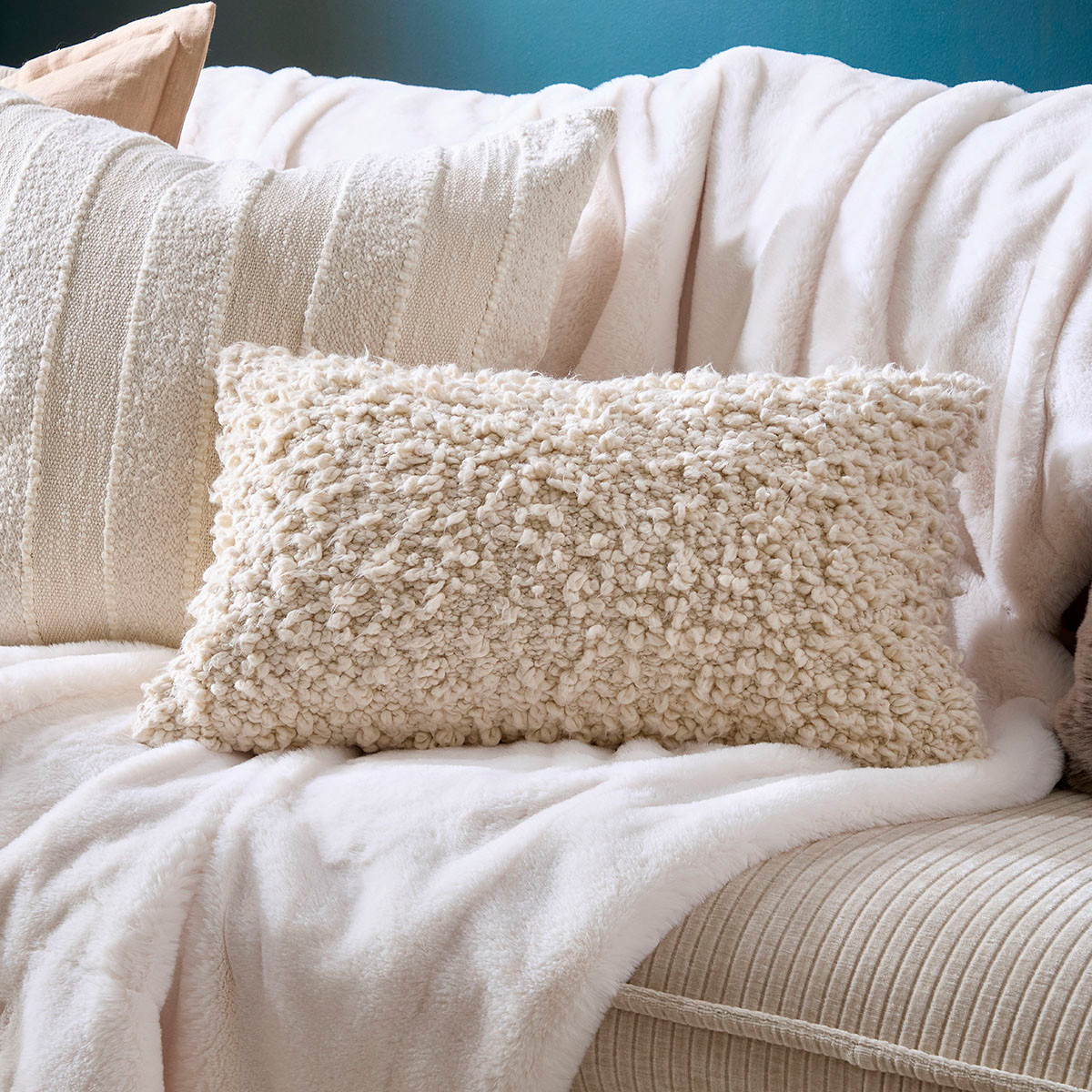 Cali Chunky Boucle Oblong Cushion | Pillow Talk AU