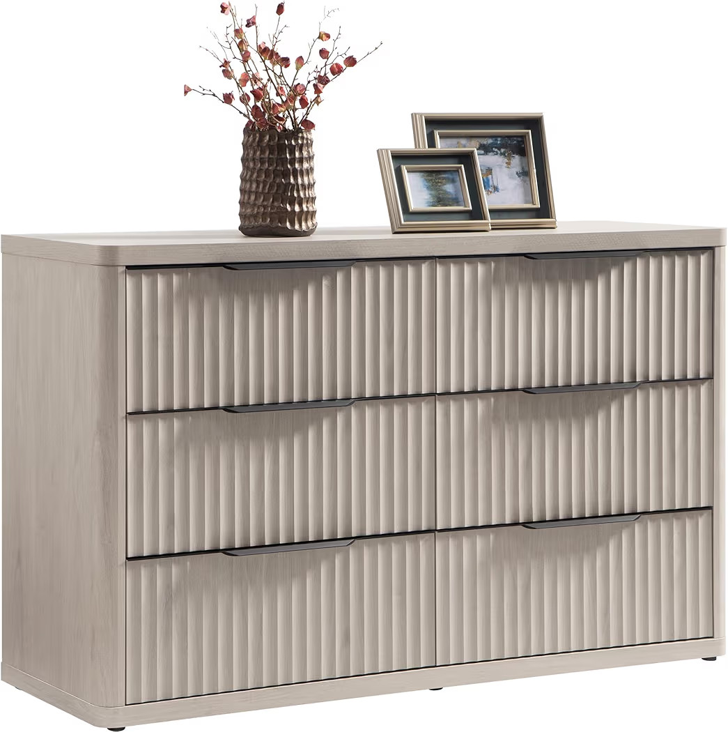 SICOTAS Dresser for Bedroom 53.5" Wide 6 Drawer Dressers & Chests of Drawers for Closet Long Larg... | Amazon (US)