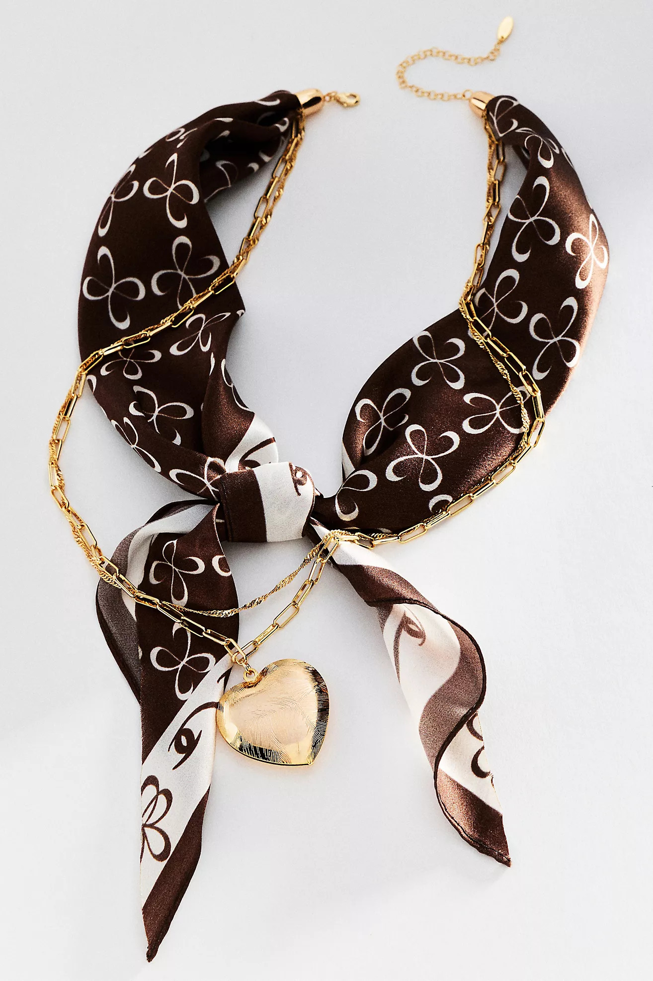Maeve Logo Silk Scarf Necklace | Anthropologie (US)