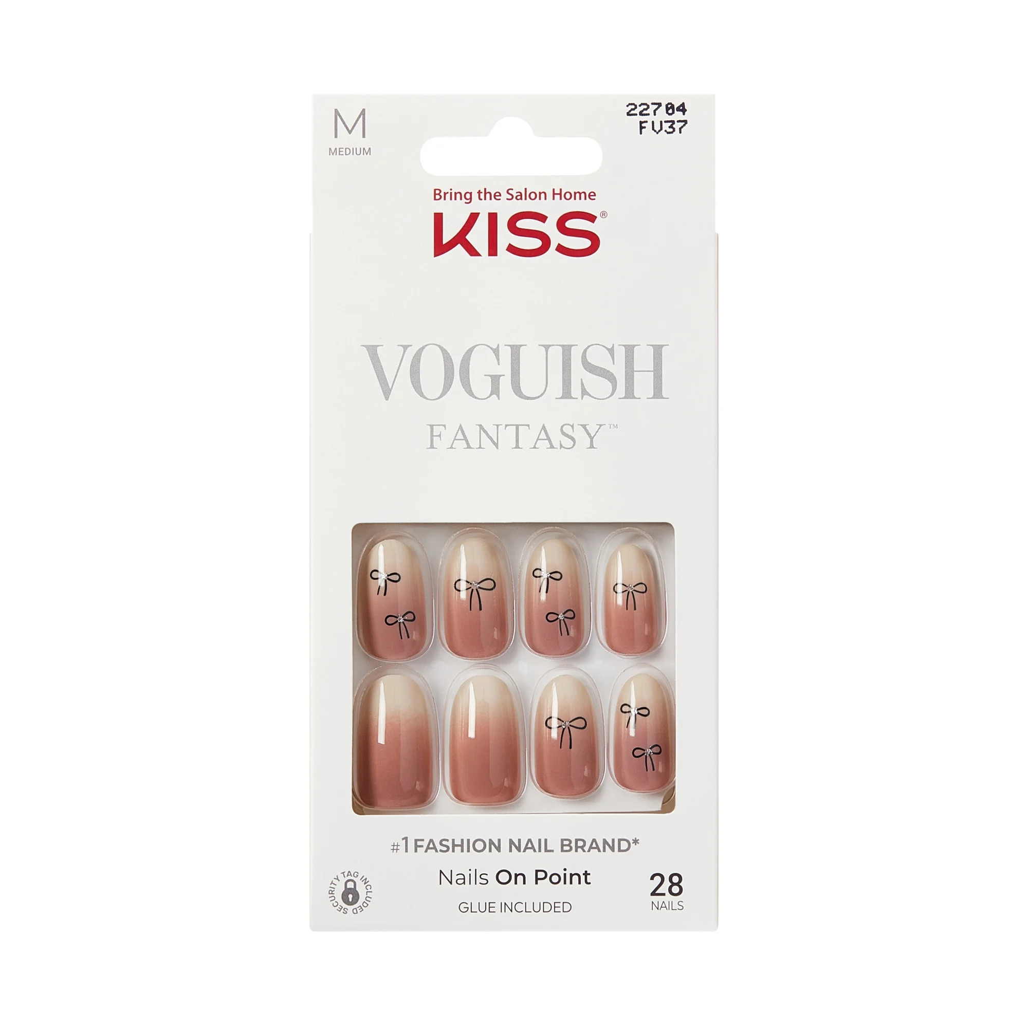KISS Voguish Fantasy Press On Nails, ‘Starlit Serenade’, Beige, Medium Oval, 28 Count | Walmart (US)