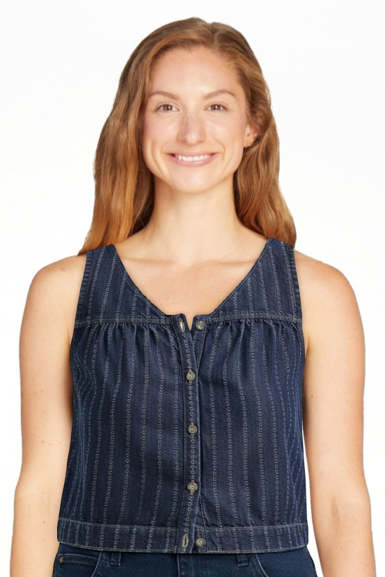 Lee\u00ae Women's Heritage V-Neck Sleeveless Button Down Top, Sizes XS-XXL | Walmart (US)
