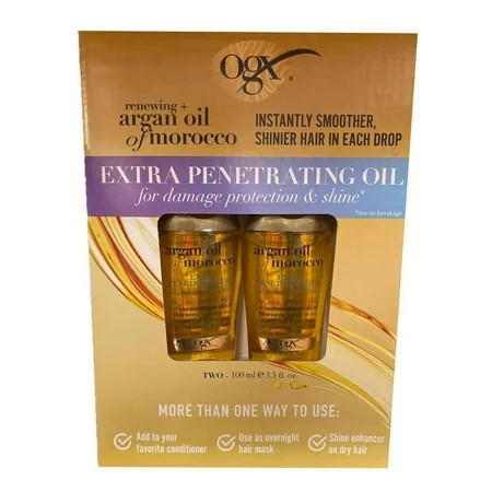 OGX Renewing + Argan of Morocco Extra Penetrating Oil for Damage Protection and Shine (2) 3.3 Ounce | Walmart (US)