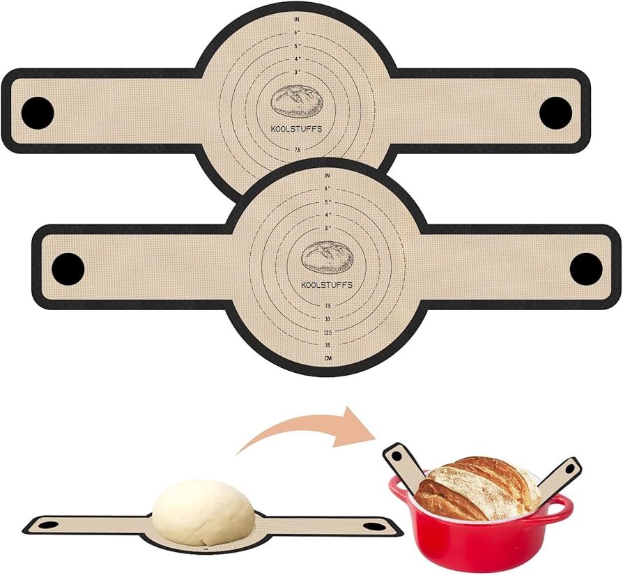 Silicone Bread Sling for Dutch Oven, 2 PCS Non-Stick & Easy Clean Reusable Silicone Bread Baking ... | Amazon (US)