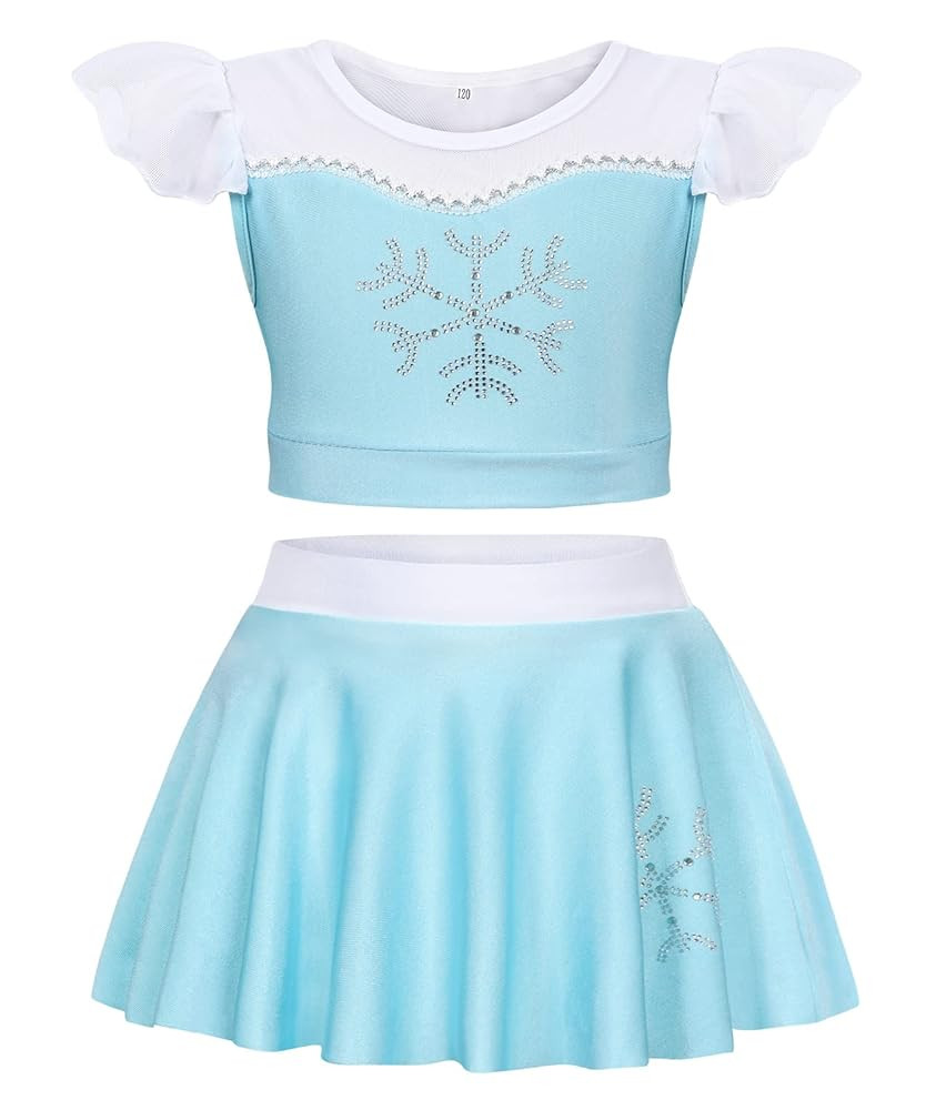 Jurebecia Girls Two Piece Swimsuit Princess Bikini Set Toddle Kids Ruffles Bathing Suit Role Play... | Amazon (US)
