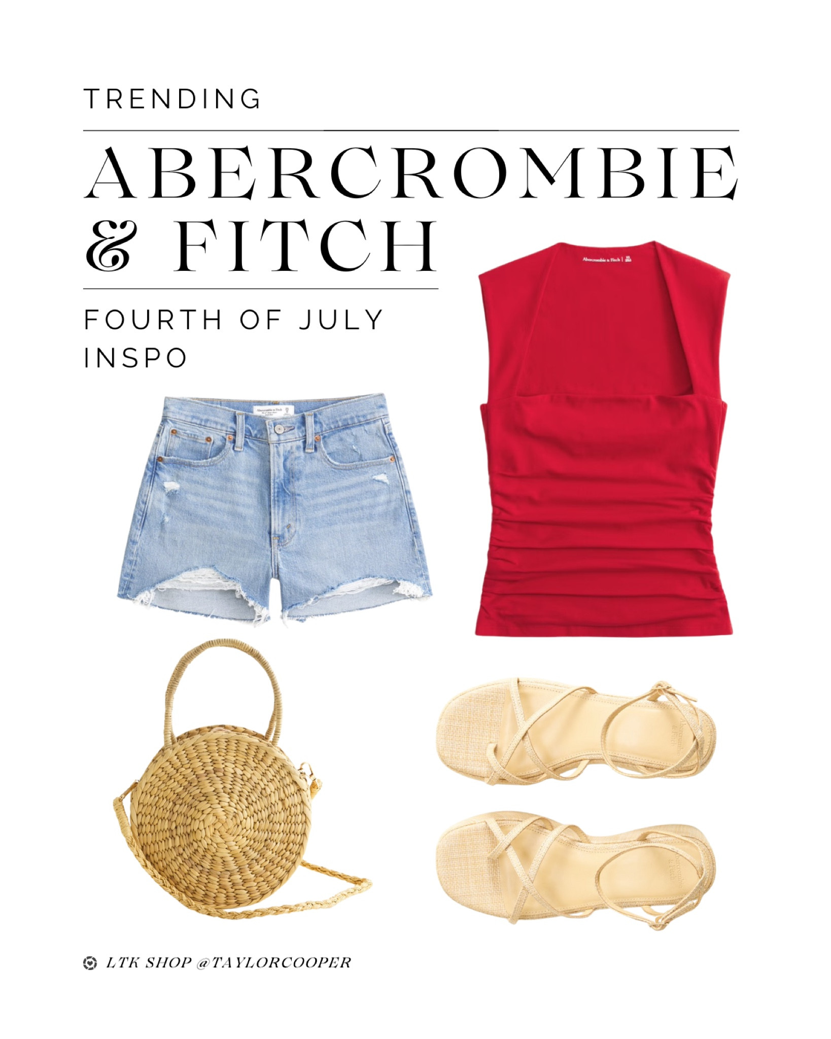 Outfit inspo for the Fourth! Scroll to shop this Abercrombie & Fitch look!

#summerlook #outfitinspo #abercrombieandfitch

#LTKSeasonal #LTKItBag #LTKStyleTip