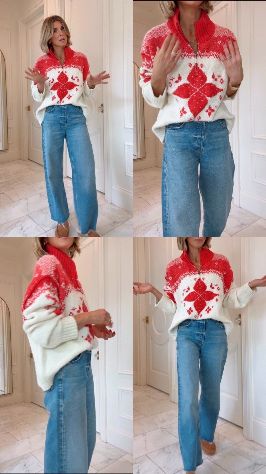 Casual holiday outfit - love this sweater. It's soft not itchy - I'm wearing size small fits tts 

#LTKHoliday #LTKGiftGuide