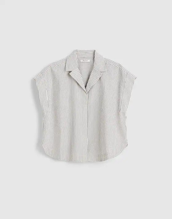 Notch-Collar Popover Shirt in Seersucker | Madewell