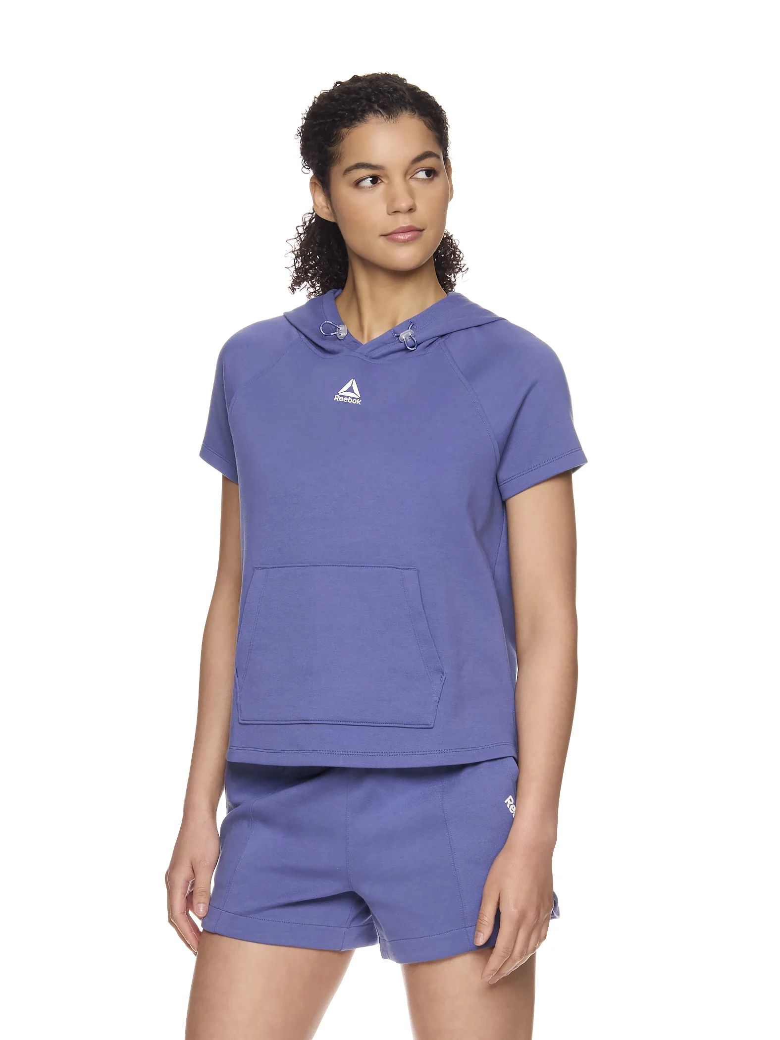 Reebok Women's Cropped Short Sleeve Hoodie, Sizes XS-XXXL | Walmart (US)