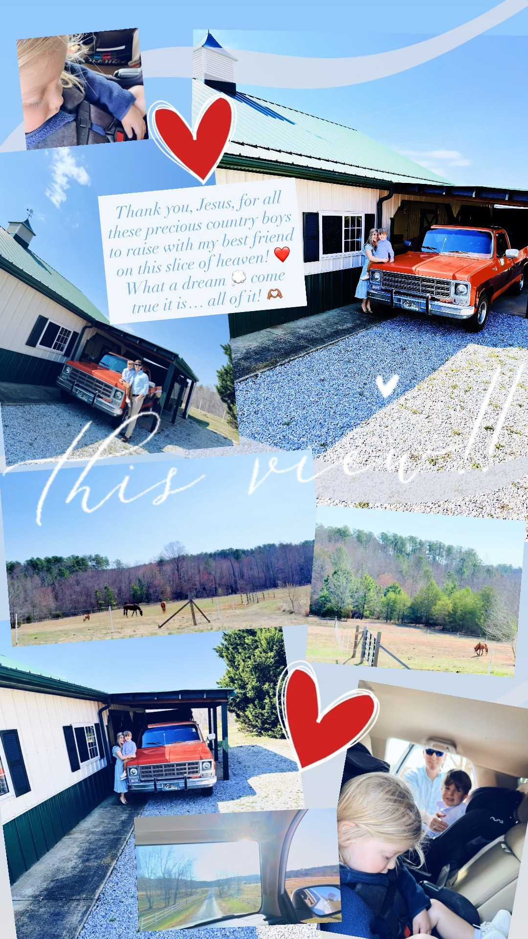 Thank you, Jesus, for all these precious country boys to raise with my best friend on this slice of heaven! ❤️ What a dream 💭 come true it is… all of it! 🫶🏽