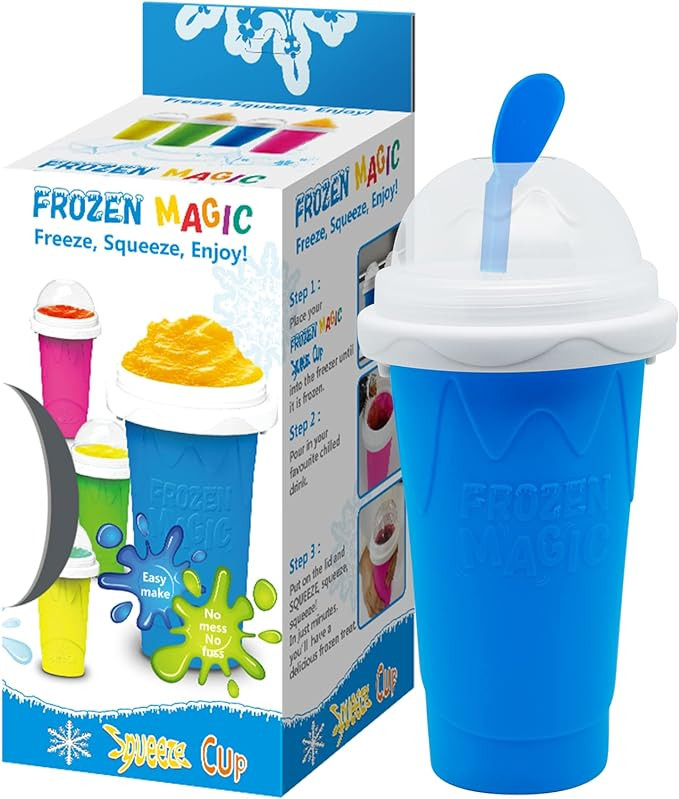 Slushy Maker Cup, Slushie Cup Maker, Milk Cola Juice Squeeze Cup, Magic Quick Freeze Cup, Cooling... | Amazon (US)