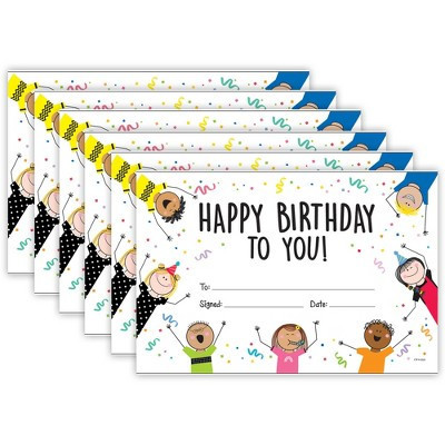 Creative Teaching Press® Stick Kids Happy Birthday Awards, 30 Per Pack, 6 Packs | Target