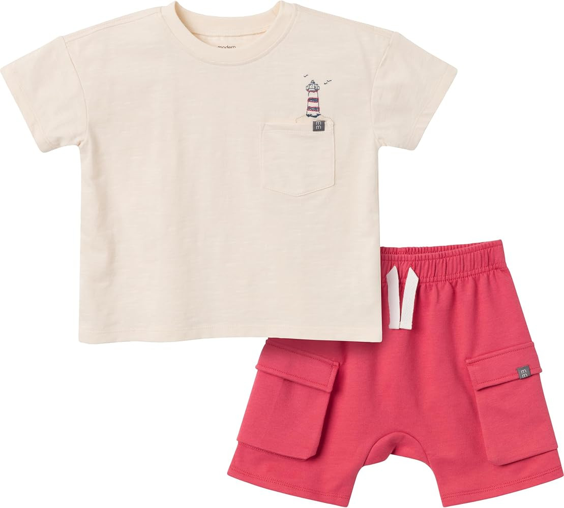 Modern Moments by Gerber Baby Boys 2-piece Top & Cargo Short Set | Amazon (US)
