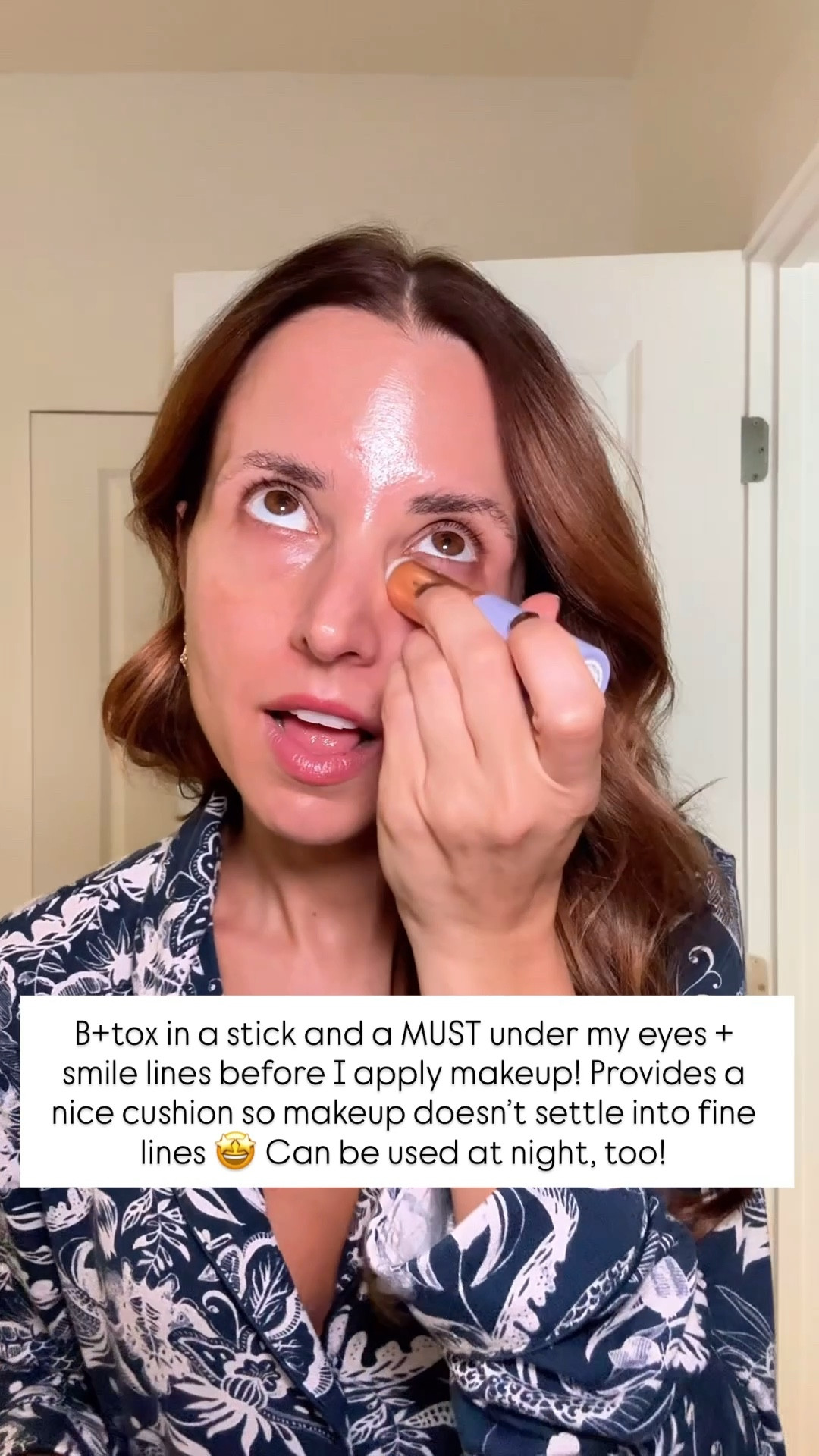 Botox in a stick! Provides a nice cushion between your skin and makeup. I apply this under my eyes, on my forehead, and on my smile lines before I do my make up. You can also use it at night. 


#LTKmorningroutine #LTKgrwm #LTKBeauty